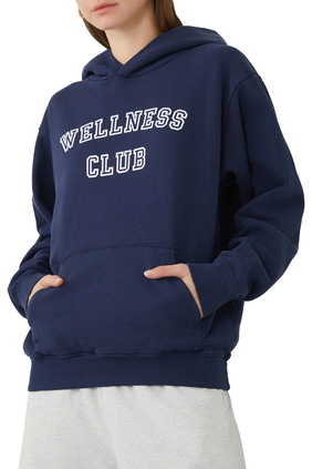 Wellness Club Flocked Hoodie